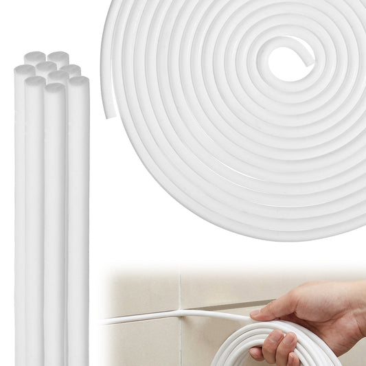Backer Rod 1/4 Inch, Concrete Crack Filler, Caulk Saver for Gaps and Joint Concrete Filling, White Weather Strip Seal for Wall Cracks, Driveway and Joint Fillers (1/4 inch *16.4 feet)