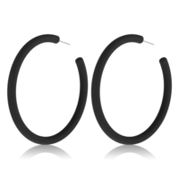 Neon Large Hoop Earrings Retro Acrylic Black Hoop Earrings 80s 90s Big Hoops C Shape Fashion Earring Lightweight Open Hoops for 80s 90s Party Accessories