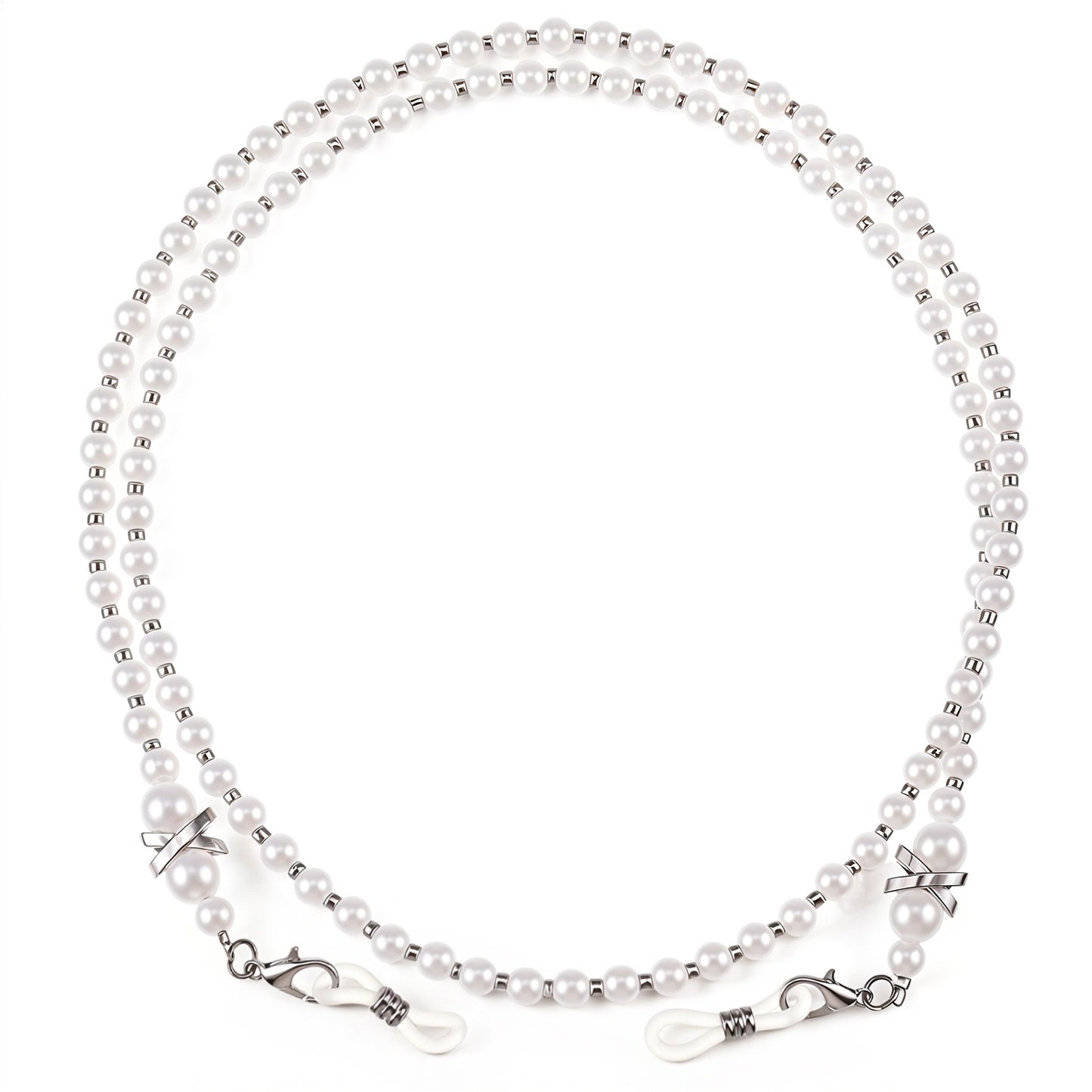 KALIONE Glass Chain Glasses Beads Eye Glasses Holders around Neck for Women Eyeglass Necklace for Women, Eyeglasses Pearl Glass Chain