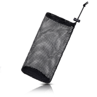 EupHHonycs 1 PCS Black Nylon Mesh Golf Pouch, Black Golfs Ball Bag, Golf Ball Storage Bag, Carries 48-56 Golfs Balls, Multi-Purpose Net Pouch with Locking Drawstring Closure