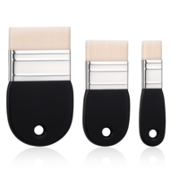 3 PCS flat paint brushes Set, Wide Paint Brush Large Brush 20 * 14 * 1.89 cm for Acrylic, Oil, Watercolor, Painter, Artist and Watercolor Brushes Paints