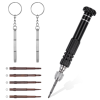 Eyeglass Watch Repair Kit, 5-in-1 Multifunctional Small Screwdriver (T5 Torx, T6 Torx, star 0.8, +1.5, -2.0) and 3-in-1 Mini Screwdriver for Eyeglass, Sunglasses, Cellphone, Electronics, Laptop, Watch