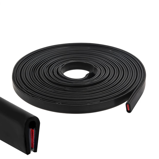 10Ft Rubber Edge Trim Black Self Adhesive U Channel Edge Protector Sheet Metal Edge Guard Protector for Sheet Metal Car Doors U Shaped pointed Edge Protector pointed Edge Sheet Metal and Car Doors etc