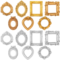 14 Pcs Vintage Mini Picture Frames, Mini Gold Frames Antique Display Table Frame Small Photo Frame for Jewelry Display Party Decoration Refrigerator Photography Wall Decor (Gold)