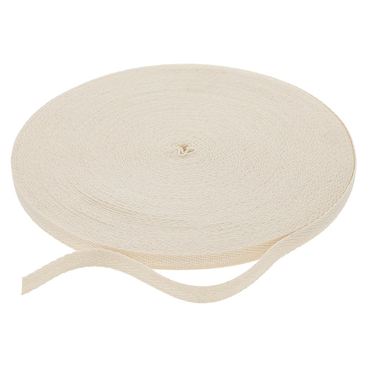 Cotton Twill Tape Ribbon 3/8 Inch 55 Yards Natural Linen Ribbon Soft Natural Herringbone Webbing Tape Roll Twill, Blanket Binding Ribbon Beige Linen Fabric Ribbon Bias Book Binding Tape for Crafts