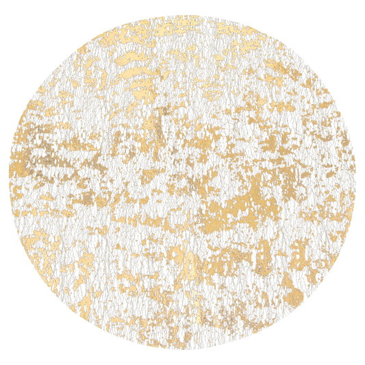 13 Inch Disposable Gold Placemats Set of 12, Metallic Round Disposable Placemats Gold Foil Mesh Pressed Gold Doilies for Tables, Gold Disposable Placemats for Wedding Birthday Party Christmas