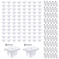 100 PCS Light Strip Clips Waterproof LED Strip Mounting Clips Holder, Strip Light Mounting Brackets, With Screws fit 5mm to 6mm Silicone LED Strip Lighting(Translucent)