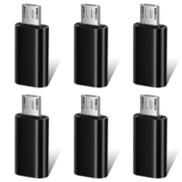 Zelphvt Micro USB to USB C Adapter, 6 Pack USBs C to Mini USBs Adapter Female Mini 2.0 Type-B Male Adapters Support Charging and Data Transfer Compatible with Laptops/Tablets