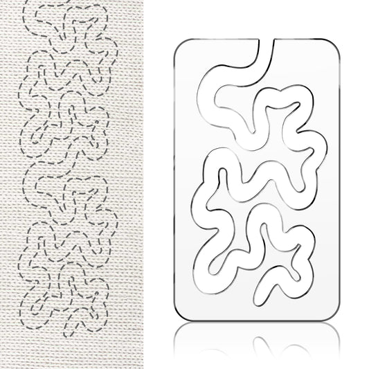 Meander Quilting Templates Arcylic Using Quilting Templates Rulers, Free Motion Quilting Template for Machine Quilting, Transparent Quilting Templates for Industrial and Domestic Sewing Machines
