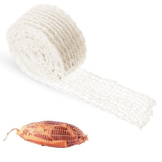 Premium 5m Meat Netting Roll, Size 18 Ham Net, Elastic Meat Netting for Smoking, Cooking, and Drying, Ideal Beef Netting and Ham Netting, Durable Meat String for Butchers and Home Use