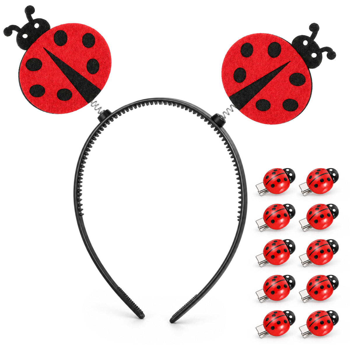 Ladybug Headbands and Ladybug Hair Clips for Women Girls