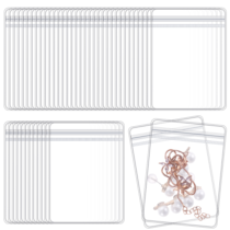 KALIONE 80 Pcs Jewelry Bags PVC Clear Self Seal Jewelry Pouch, plastic jewelry bags Clear Zipper Bag Anti Oxidizing Lock Pouches for Earrings Rings Necklace Jewelry Packing Bags(8x12cm)