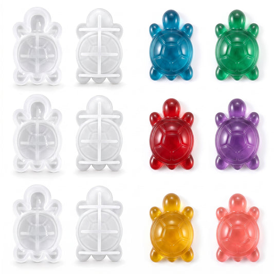 6PCS Turtle Resin Mold, Epoxy Molds, Silicone Molds for Crafts