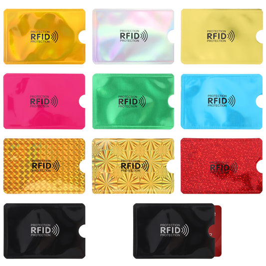 SynHHergyx RFID Blocking Sleeves, 20 Pcs Credit Card Protector Portable Travel Anti-Theft RFID Credit Card Holder for Women Men Bags Purses Wallets Identity Cards Debit Cards (Colorful)