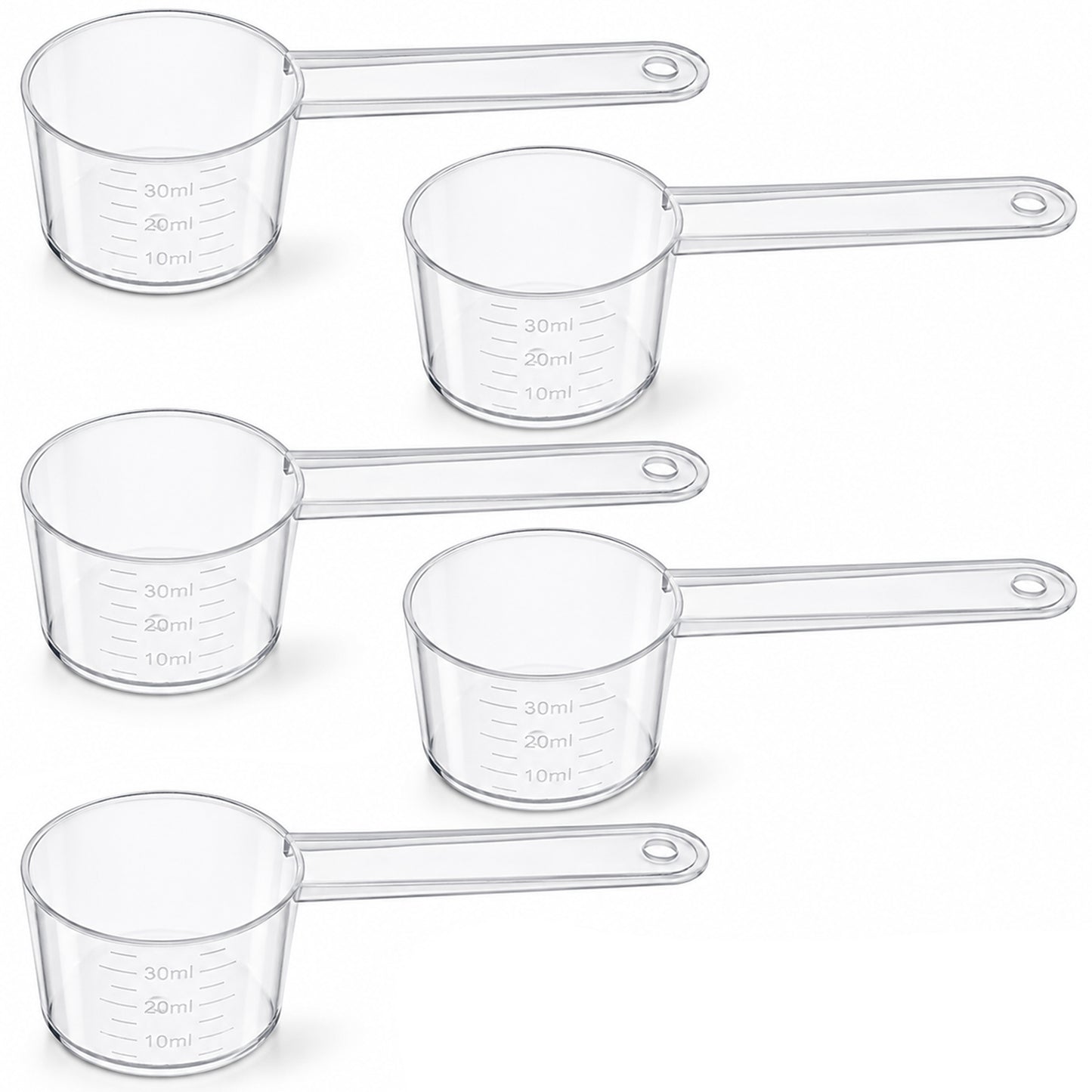 5 Pcs Teaspoon Measuring Spoons, 40ml Plastic Tablespoon Scoop