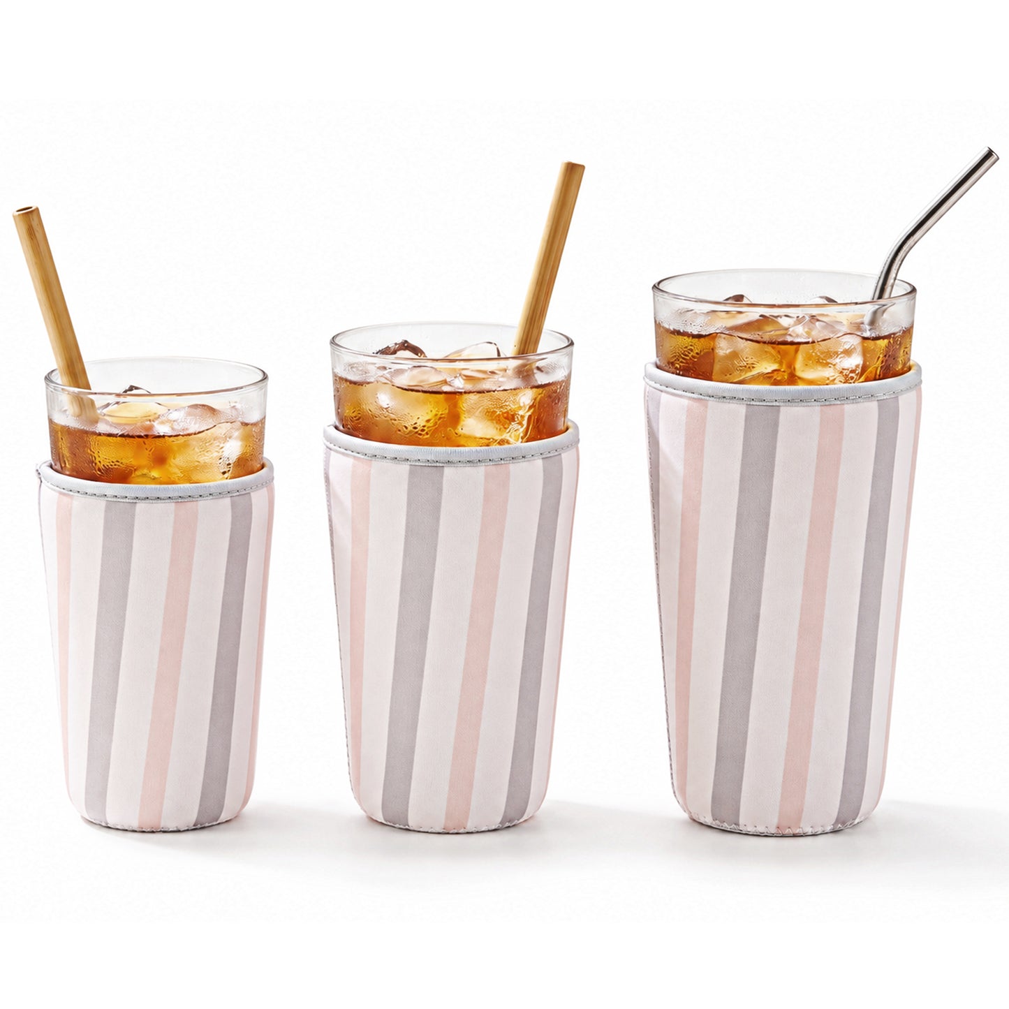 3 PCS Reusable Iced Coffee Sleeve, Iced Cup Sleeves for Cold Drinks