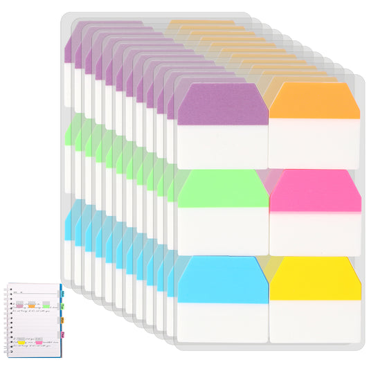 1440Pcs Sticky Index Tabs, 1inch Writable and Repositionable Filing Tabs Flags, Page Markers Flags, Notebook Tabs for Pages or Book Markers, Reading Notes, Classify Files