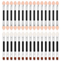 Disposable Double Head Eyeshadow Brushes, 30 Pcs Double-sided Eyeshadow Applicators Soft Sponge Tipped Eye Shadow Applicator Sticks Professional Eye Makeup Cosmetic Tool for Women Girls