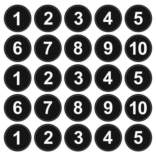 40 PCS 1-10 Self Adhesive Number Stickers 1.6 in Black Vinyl Number Stickers Labels Number Labels Small Round Removable Numbered Label for Inventory Storage