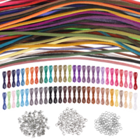 60 Pcs 3mm×1m Leather Cord for Jewellery Making, Leather Necklace Cord