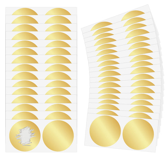 100 Pcs Scratch Off Stickers Gold Round Scratch Off Sticker Labels 2 inch for Scratch Off Stickers Lottery Tickets DIY Raffle Card Creating