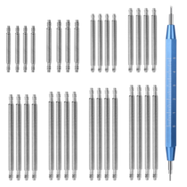 32pcs Heavy Duty Stainless Steel Watch Band Pins and Strap Link Pin Remover, 12-26mm Replacement Kit With Adjustment Tool for Watch Bracelet Repairing