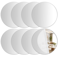 Eldraqth 8 Pcs Small Round Mirror, 15cm Acrylic Mirror Stickers