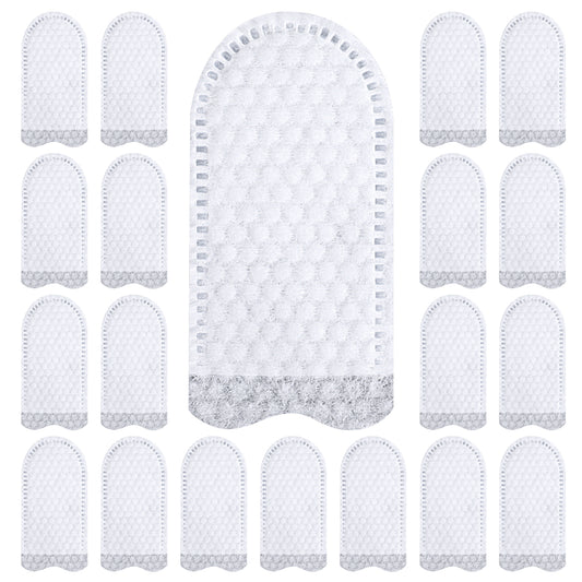 100 PCS Cotton Finger Cots, Elastic Fingertip Gloves, Finger Toe Sleeves Finger Tips Protector Finger Protectors for Finger Tips Breathable, Sweat Resistant, and Wear-Resistant (White)