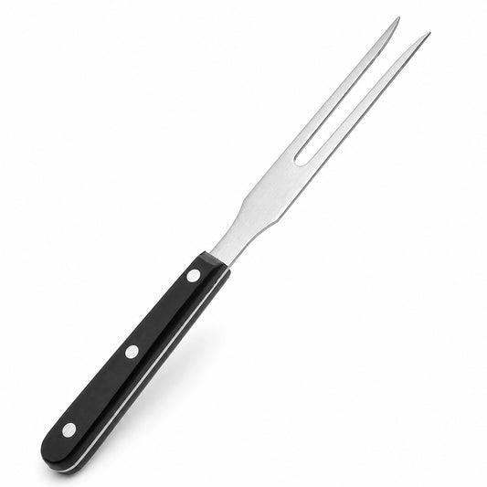 Meat Cooking Fork, 10.8 Inch Heavy Duty Two Prong Meats Forks Stainless Steel Carving Fork with Long Heat Resistant Handle Barbecue Forks for Barbecue, Serving, Cooking, Grilling, Roasting