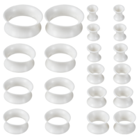 FdcLixuvol 20Pcs Silicone Ear Gauges Clear Gauges for Ears Double Flared Ear Tunnels Plugs Ears Stretching Kit Size Soft And Smooth Expander Gauge Earrings Set for Women Men 4Mm-20Mm 6G-7/8In