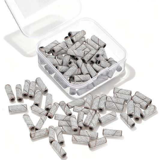 100 Pieces 3mm Professional Small Sanding Bands 180 Grit Small Sanding Bands Nail Drill Bit Smalls Grit Sandings Band for Nail Drill for Natural Nails Smooth Polish Cuticle Acrylic Nails