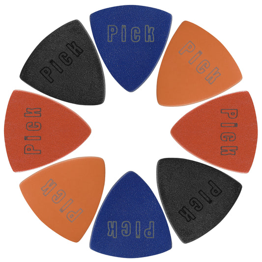 8 Pcs Soft Leather Ukulele Picks Triangle Shaped Soft Guitar Picks Multi-Colors Guitar Plectrums for Electric Acoustic Guitars Pick Bass Pick