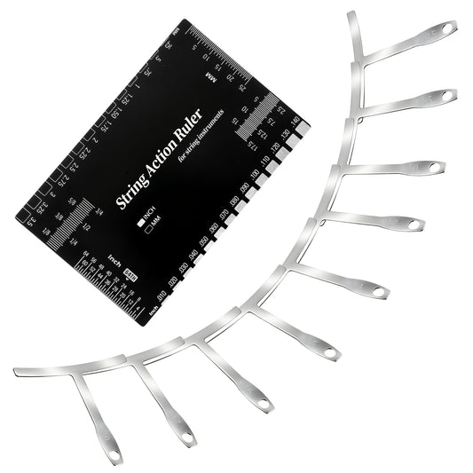 9 PCS Guitar Radius Gauge And Guitar String Action Gauge Guitars Setup Kit for Adjustments Guitars and Bass Setup Bridge Saddle