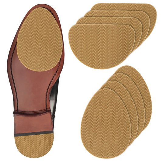 8 Pcs Non-Slip Shoe Pads, Self-Adhesive Sole Protectors for High Heels and Flats Anti-Skid Rubber Shoe Grips Sticker for Anti Slip Noise Reduction Oval and D-Shaped