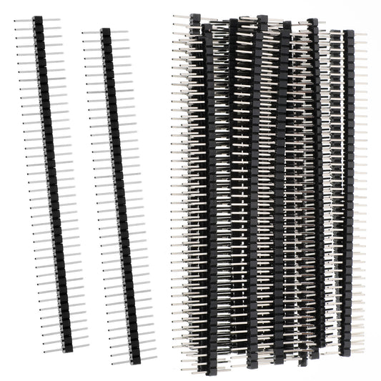 20PCS Long Pins 40 Pin Breakaway Headers 2.54mm Pin Headers Breakaway PCB Board Pins Header Male and Female Header Socket for Prototype