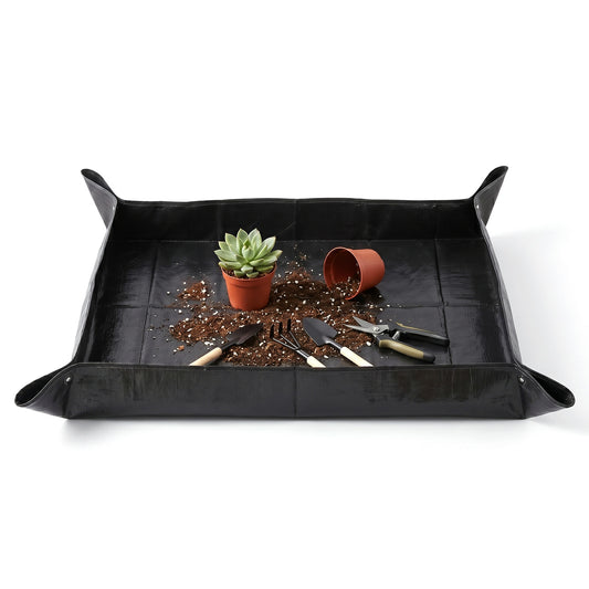 150 X 100 Cm Foldable Plant Repotting Mat, Potting Mat for Indoor Plants Transplanting Extra Large Potting Tray Waterproof Plant Pottings Mats Portable Gardening Tray for Succulents Soil Mess Control