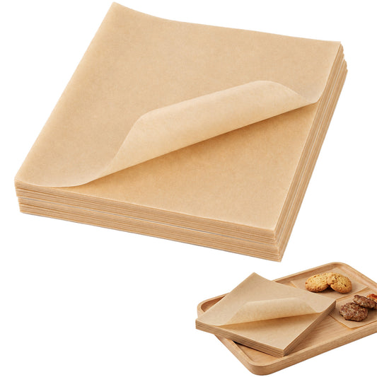 100 Pcs Parchment Paper Squares, Unbleached Parchment Paper Food-Grade Non-Stick Precut Square Baking Papers Small Hamburger Patty Papers, Sheets for Separating Burgers, Baking, Candy Wrapper
