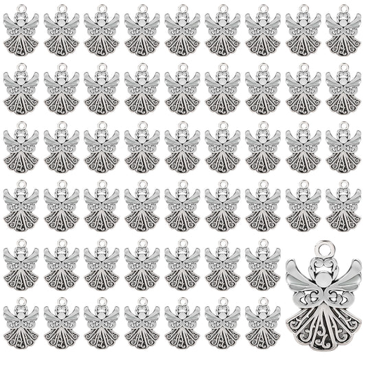 Sliverdew 50pcs zinc alloy angel pendant