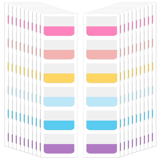240 Pcs Annotation Tab Colored Sticky Tabs Dividers for Notebooks, Index Tabs Stick on Writable Repositionable Sticky Page Markers Kit for Pages, Reading Notes, Classify Files(12 Colors, 1.8 inch)