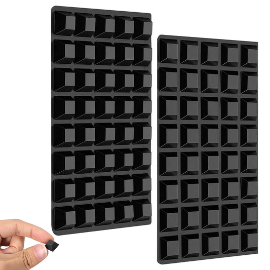 80 Pcs Rubber Bumpers Adhesive Rubber Feet Cabinet Door Bumpers Self Adhesive 0.5" Rubbers Pads for Electronics Speakers Furnitures Appliances Audio Equipment Laptop (2 Size)