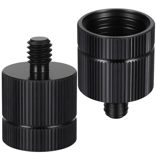 2 PCS Tripod Adapter Laser Level Tripod Conversion Adapter 5/8-11 Female to 1/4 Male, Camera Tripods Adapters, Mic Screw Adapters for Photography Equipment（Black）