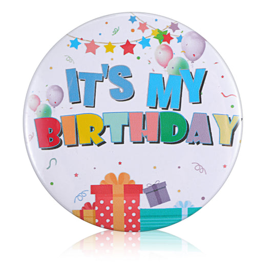 It's My Birthday Brooch Pin 2.3 inch Happy Birthday Button Apparel Pins Birthdays Gifts Party Decorations Supplies Award Badge Celebration Accessory for Women Men Gifts Ideas