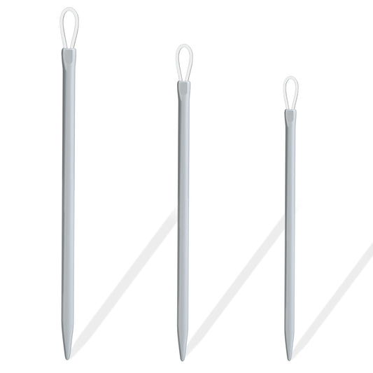 3 Pcs Big Eye Nylon Thread, Yarn Needles Rope Threader Knitting Weaving Tools Wool Needle for Fabric Art Craft Accessory Yarn Sewing Needle for Crochet Sewing Knitting Needles
