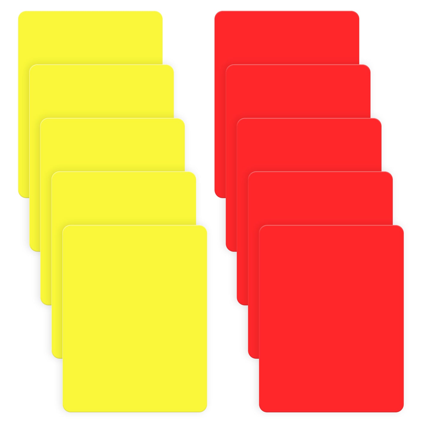 Xthrotsenk 10Pcs Soccer Referee Card, Professional Referee Cards Soccer Referees Red Yellow Essential Footballs Card for Referees Referees-Cards Judge Accessory for Sport Competition