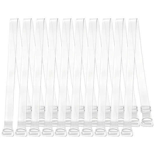 Eldraqth 5 Pairs Clear Bra Straps for Women Invisible Clear Bra Straps Transparent Strap Bras for Women Non-Slip Shoulder Strap for Strapless Dress Make Racerback