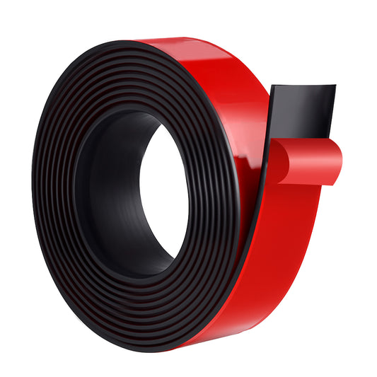 Rubber Strips with Adhesive Backing, 1" Wide x 1.5 mm Thick x 9.8' Long Solid Rubber Seal Strip Neoprene Tape Roll for DIY Gaskets Pads Seals Crafts Protection Warehouse Flooring