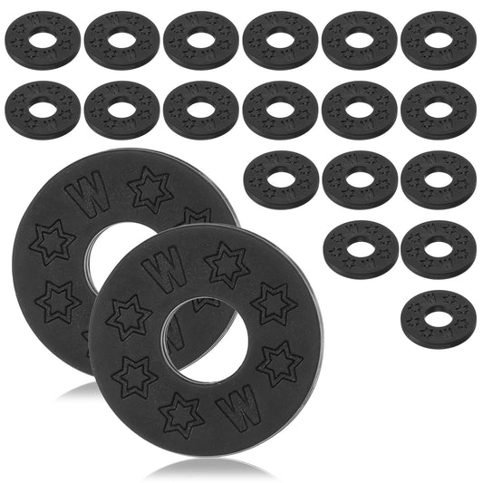 20 Pcs Guitar Strap Locks Strap Locks for Electric Guitar Guitar Strap Holder Sturdy Synthetic Rubber Guitar Strap Blocks Black Guitar Protector Block