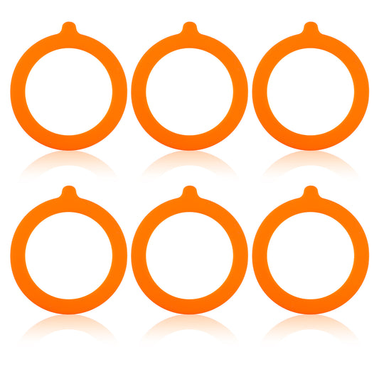 8Pcs Rubber Gasket for Glass Jars 3.7" Silicone Replacement Seals Rings Leak-Proof Canning Silicone Fitting Seals Accessories for Glass Clip Top Jars, Orange