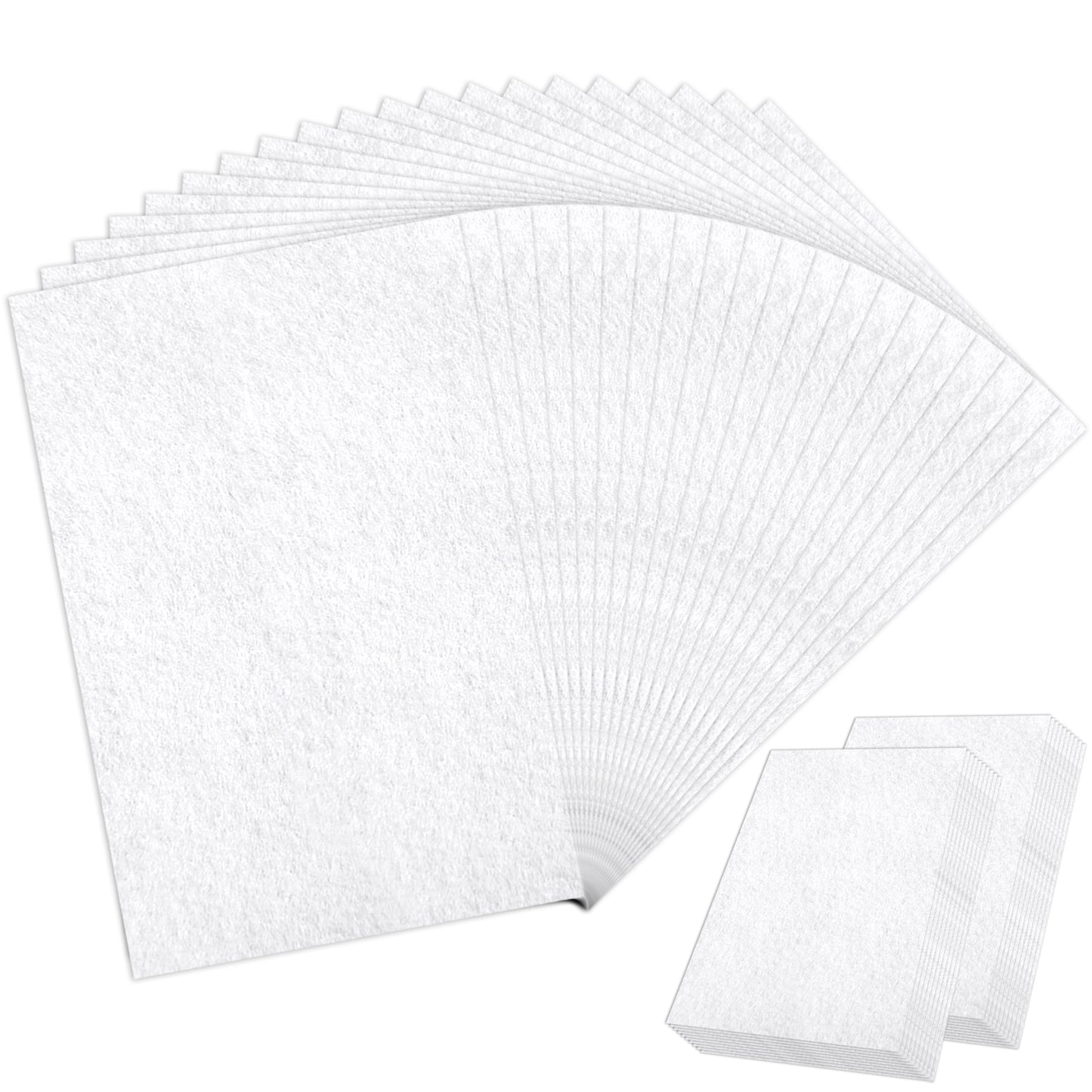 White Felt Sheets Fabric for Crafting, 20 Pieces 7" X 11" Stiff Thick Craft Felt Fabric Paper Pads Pack for DIY Art Crafts and Sewing Projects