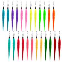 InnoHHustle 24pcs Cat Worm Toy Cat Wand Replacement, Worm Cat Toy Refills, Worm Cat Toy Attachment Assorted Worm Cat Toy Teaser for Cat Toys